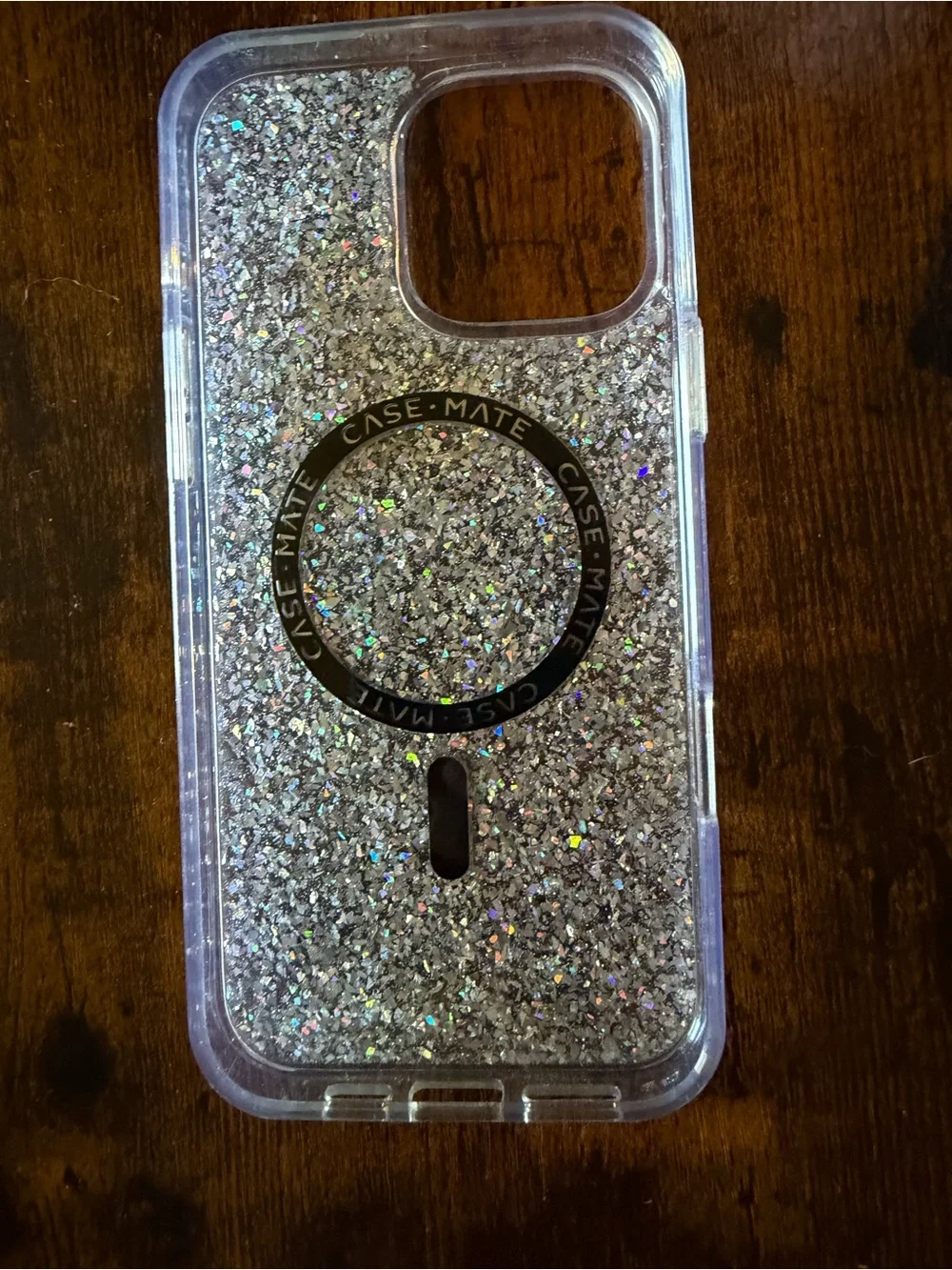 case-mate Silver Glitter MagSafe iPhone Case
